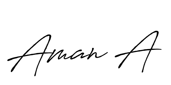 Also we have Aman A name is the best signature style. Create professional handwritten signature collection using Antro_Vectra_Bolder autograph style. Aman A signature style 7 images and pictures png