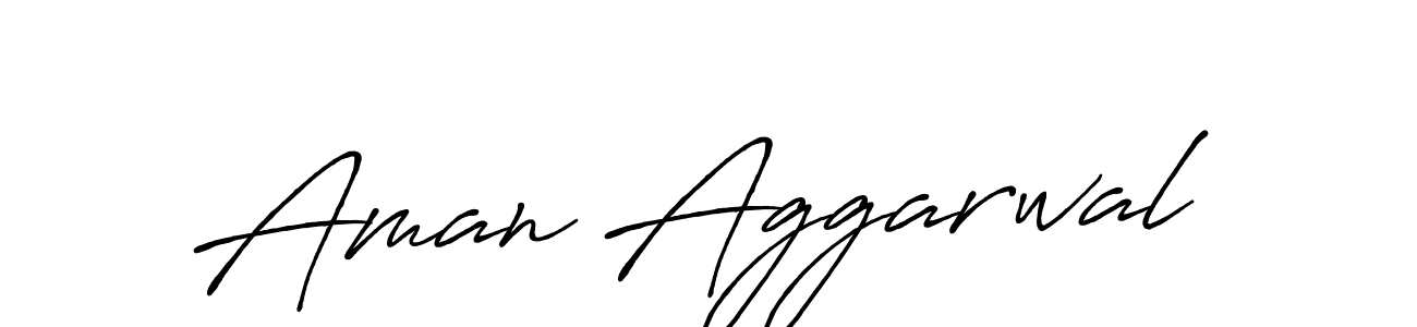 How to make Aman Aggarwal name signature. Use Antro_Vectra_Bolder style for creating short signs online. This is the latest handwritten sign. Aman Aggarwal signature style 7 images and pictures png