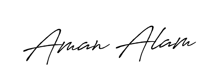 Aman Alam stylish signature style. Best Handwritten Sign (Antro_Vectra_Bolder) for my name. Handwritten Signature Collection Ideas for my name Aman Alam. Aman Alam signature style 7 images and pictures png