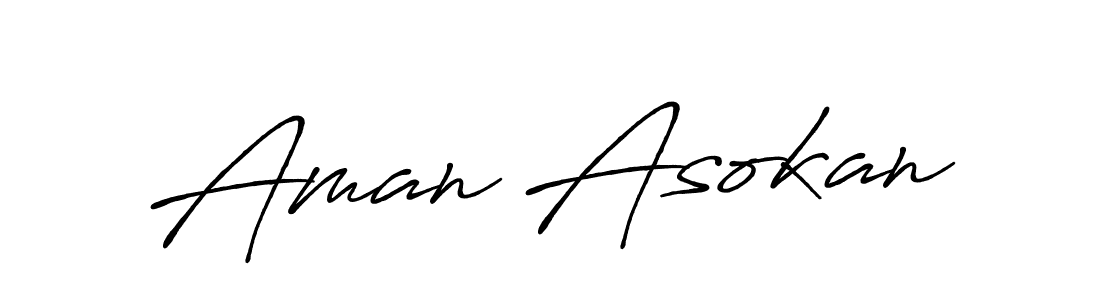 You should practise on your own different ways (Antro_Vectra_Bolder) to write your name (Aman Asokan) in signature. don't let someone else do it for you. Aman Asokan signature style 7 images and pictures png