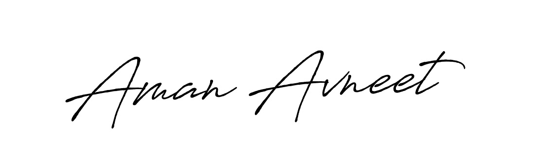 Also You can easily find your signature by using the search form. We will create Aman Avneet name handwritten signature images for you free of cost using Antro_Vectra_Bolder sign style. Aman Avneet signature style 7 images and pictures png