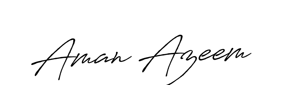 It looks lik you need a new signature style for name Aman Azeem. Design unique handwritten (Antro_Vectra_Bolder) signature with our free signature maker in just a few clicks. Aman Azeem signature style 7 images and pictures png