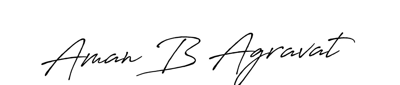 Create a beautiful signature design for name Aman B Agravat. With this signature (Antro_Vectra_Bolder) fonts, you can make a handwritten signature for free. Aman B Agravat signature style 7 images and pictures png