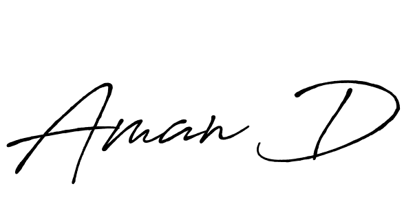 Also we have Aman D name is the best signature style. Create professional handwritten signature collection using Antro_Vectra_Bolder autograph style. Aman D signature style 7 images and pictures png