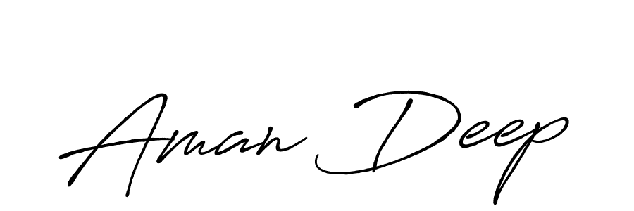 It looks lik you need a new signature style for name Aman Deep. Design unique handwritten (Antro_Vectra_Bolder) signature with our free signature maker in just a few clicks. Aman Deep signature style 7 images and pictures png