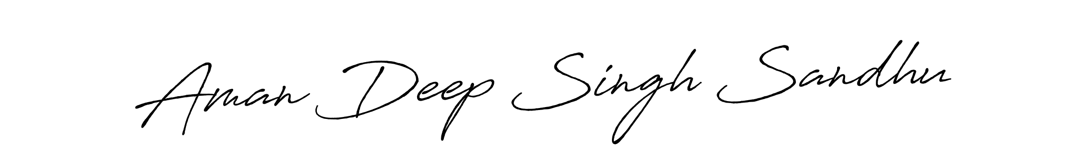 Create a beautiful signature design for name Aman Deep Singh Sandhu. With this signature (Antro_Vectra_Bolder) fonts, you can make a handwritten signature for free. Aman Deep Singh Sandhu signature style 7 images and pictures png