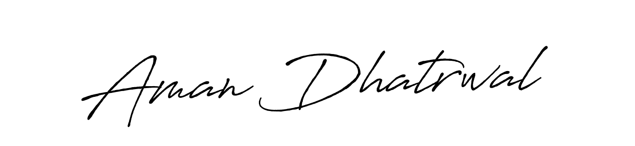 How to make Aman Dhatrwal name signature. Use Antro_Vectra_Bolder style for creating short signs online. This is the latest handwritten sign. Aman Dhatrwal signature style 7 images and pictures png