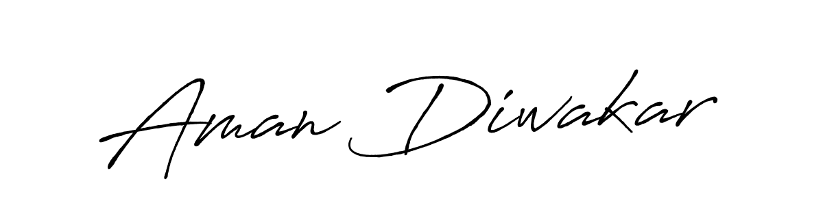 How to make Aman Diwakar name signature. Use Antro_Vectra_Bolder style for creating short signs online. This is the latest handwritten sign. Aman Diwakar signature style 7 images and pictures png