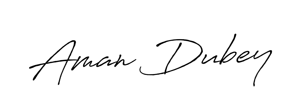 How to make Aman Dubey name signature. Use Antro_Vectra_Bolder style for creating short signs online. This is the latest handwritten sign. Aman Dubey signature style 7 images and pictures png