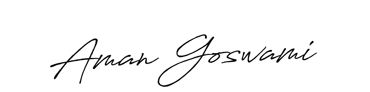 How to make Aman Goswami signature? Antro_Vectra_Bolder is a professional autograph style. Create handwritten signature for Aman Goswami name. Aman Goswami signature style 7 images and pictures png