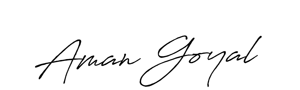 How to make Aman Goyal name signature. Use Antro_Vectra_Bolder style for creating short signs online. This is the latest handwritten sign. Aman Goyal signature style 7 images and pictures png