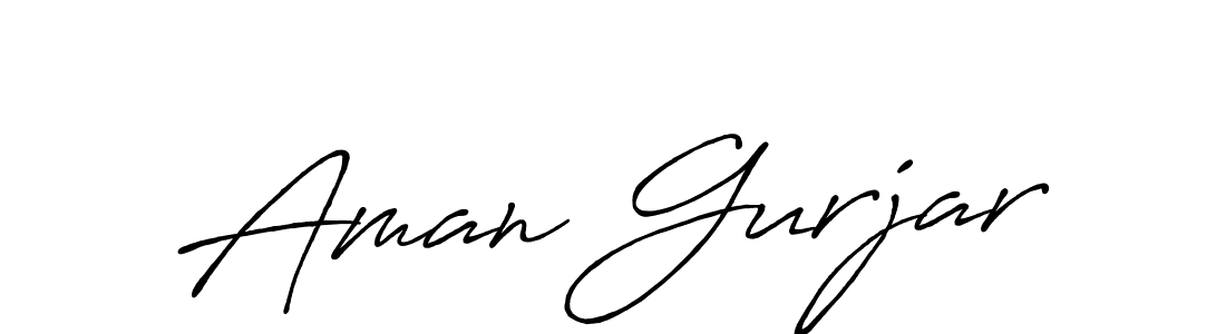Also we have Aman Gurjar name is the best signature style. Create professional handwritten signature collection using Antro_Vectra_Bolder autograph style. Aman Gurjar signature style 7 images and pictures png