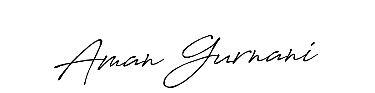 Create a beautiful signature design for name Aman Gurnani. With this signature (Antro_Vectra_Bolder) fonts, you can make a handwritten signature for free. Aman Gurnani signature style 7 images and pictures png