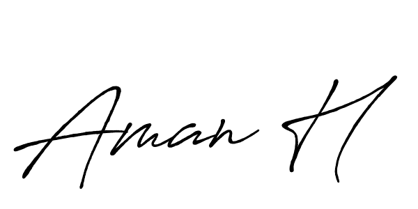 You should practise on your own different ways (Antro_Vectra_Bolder) to write your name (Aman H) in signature. don't let someone else do it for you. Aman H signature style 7 images and pictures png