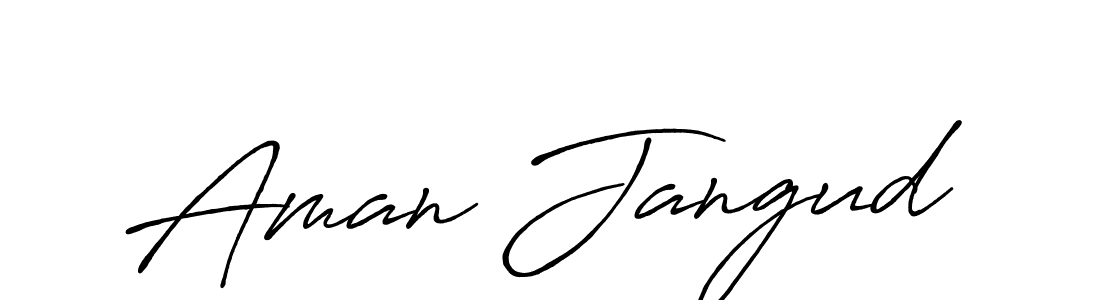 Similarly Antro_Vectra_Bolder is the best handwritten signature design. Signature creator online .You can use it as an online autograph creator for name Aman Jangud. Aman Jangud signature style 7 images and pictures png