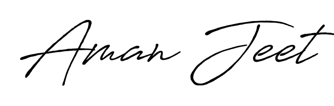 Create your official email sign-off with Aman Jeet name in Antro_Vectra_Bolder style. Crisp, clean, and perfectly legible across all screens. Aman Jeet signature style 7 images and pictures png