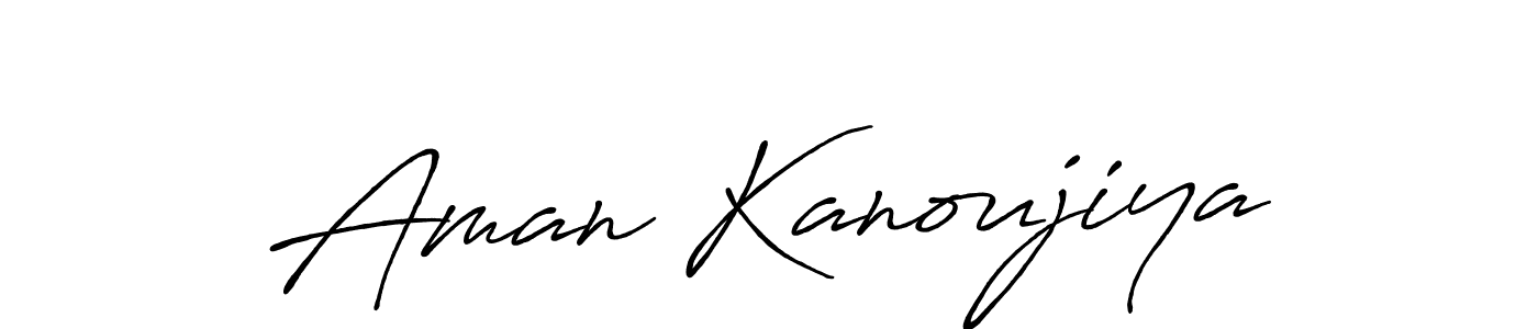 Use a signature maker to create a handwritten signature online. With this signature software, you can design (Antro_Vectra_Bolder) your own signature for name Aman Kanoujiya. Aman Kanoujiya signature style 7 images and pictures png