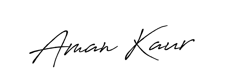 Make a beautiful signature design for name Aman Kaur. With this signature (Antro_Vectra_Bolder) style, you can create a handwritten signature for free. Aman Kaur signature style 7 images and pictures png