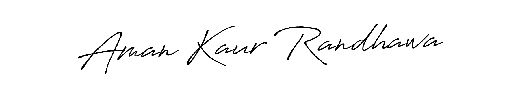 How to make Aman Kaur Randhawa signature? Antro_Vectra_Bolder is a professional autograph style. Create handwritten signature for Aman Kaur Randhawa name. Aman Kaur Randhawa signature style 7 images and pictures png