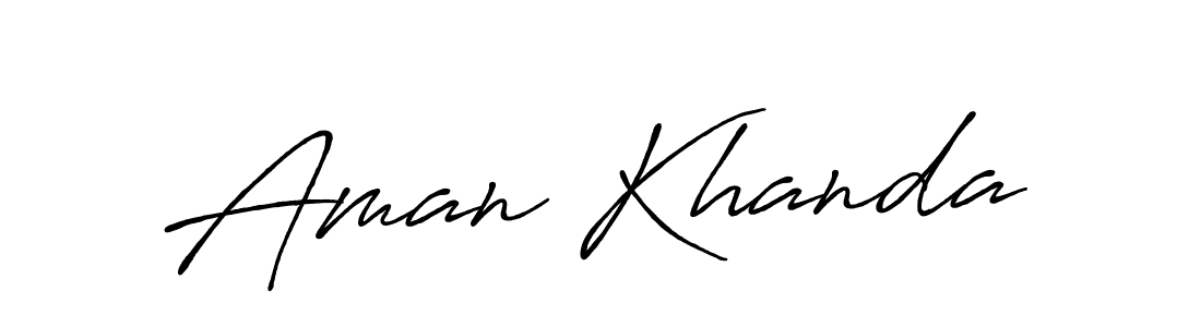 Design your own signature with our free online signature maker. With this signature software, you can create a handwritten (Antro_Vectra_Bolder) signature for name Aman Khanda. Aman Khanda signature style 7 images and pictures png