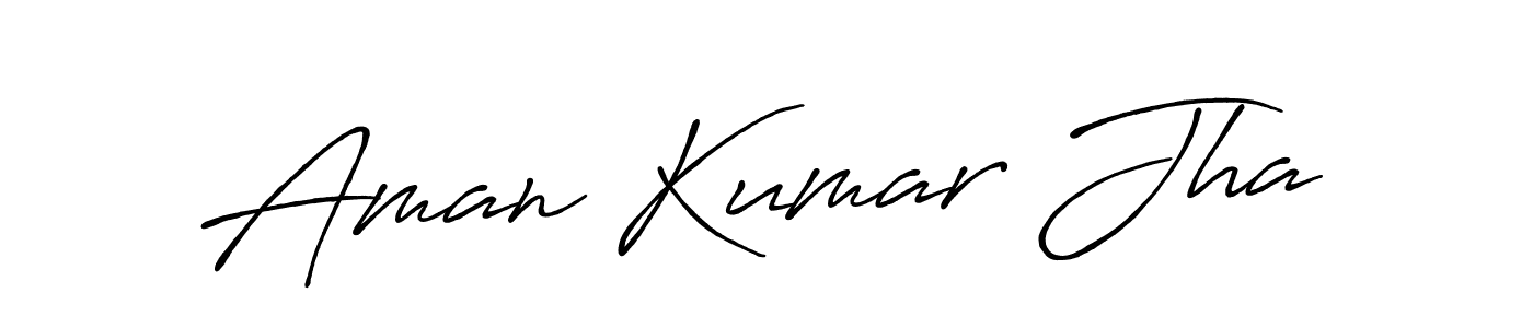 How to make Aman Kumar Jha name signature. Use Antro_Vectra_Bolder style for creating short signs online. This is the latest handwritten sign. Aman Kumar Jha signature style 7 images and pictures png