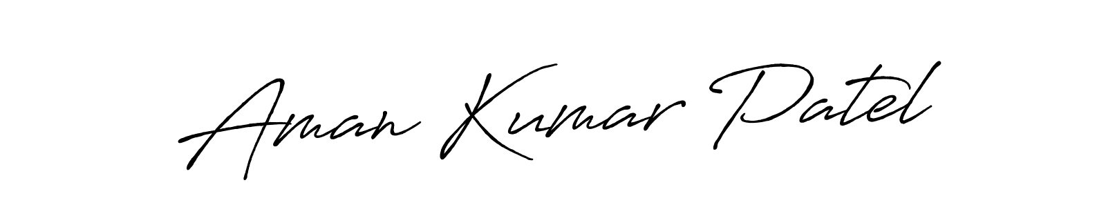 Design your own signature with our free online signature maker. With this signature software, you can create a handwritten (Antro_Vectra_Bolder) signature for name Aman Kumar Patel. Aman Kumar Patel signature style 7 images and pictures png