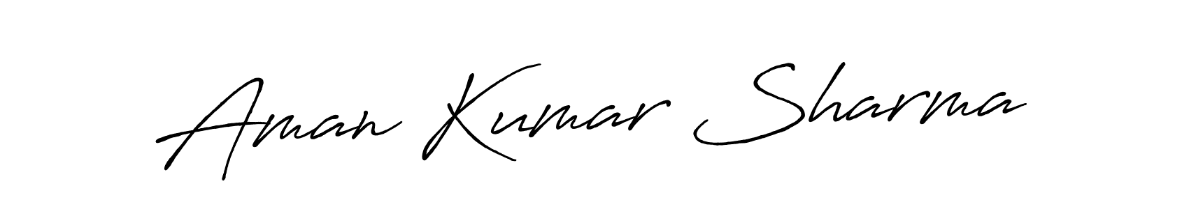 Use a signature maker to create a handwritten signature online. With this signature software, you can design (Antro_Vectra_Bolder) your own signature for name Aman Kumar Sharma. Aman Kumar Sharma signature style 7 images and pictures png