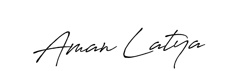 Design your own signature with our free online signature maker. With this signature software, you can create a handwritten (Antro_Vectra_Bolder) signature for name Aman Latya. Aman Latya signature style 7 images and pictures png