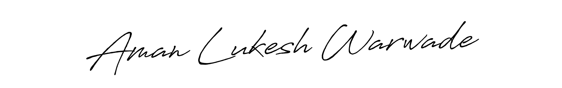 Antro_Vectra_Bolder is a professional signature style that is perfect for those who want to add a touch of class to their signature. It is also a great choice for those who want to make their signature more unique. Get Aman Lukesh Warwade name to fancy signature for free. Aman Lukesh Warwade signature style 7 images and pictures png