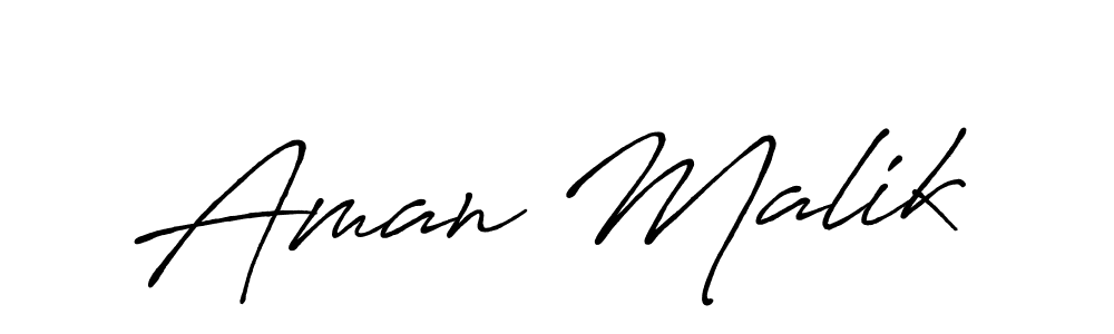 Use a signature maker to create a handwritten signature online. With this signature software, you can design (Antro_Vectra_Bolder) your own signature for name Aman Malik. Aman Malik signature style 7 images and pictures png