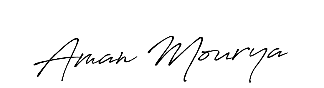 Use a signature maker to create a handwritten signature online. With this signature software, you can design (Antro_Vectra_Bolder) your own signature for name Aman Mourya. Aman Mourya signature style 7 images and pictures png