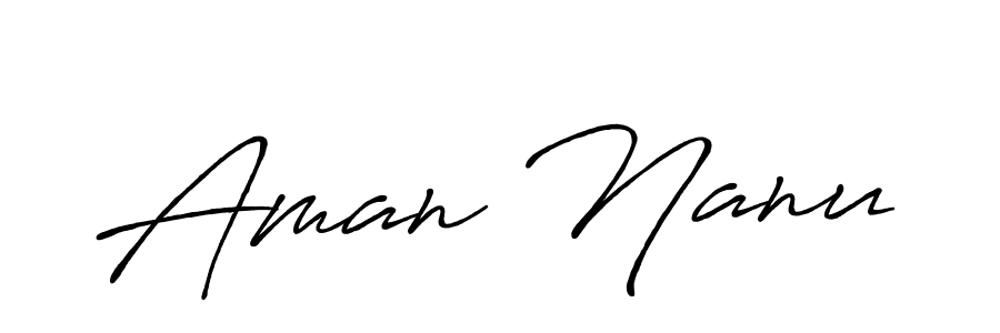 Similarly Antro_Vectra_Bolder is the best handwritten signature design. Signature creator online .You can use it as an online autograph creator for name Aman Nanu. Aman Nanu signature style 7 images and pictures png