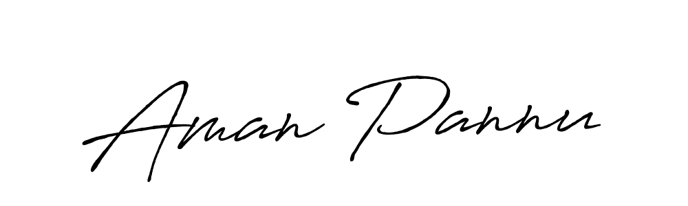 How to make Aman Pannu name signature. Use Antro_Vectra_Bolder style for creating short signs online. This is the latest handwritten sign. Aman Pannu signature style 7 images and pictures png