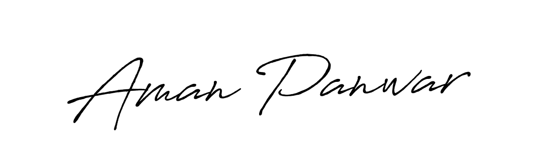 How to make Aman Panwar name signature. Use Antro_Vectra_Bolder style for creating short signs online. This is the latest handwritten sign. Aman Panwar signature style 7 images and pictures png