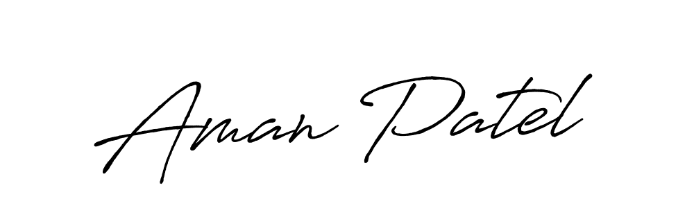 Aman Patel stylish signature style. Best Handwritten Sign (Antro_Vectra_Bolder) for my name. Handwritten Signature Collection Ideas for my name Aman Patel. Aman Patel signature style 7 images and pictures png