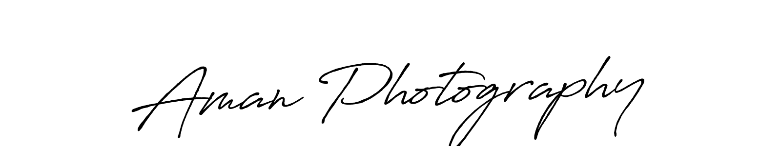Use a signature maker to create a handwritten signature online. With this signature software, you can design (Antro_Vectra_Bolder) your own signature for name Aman Photography. Aman Photography signature style 7 images and pictures png