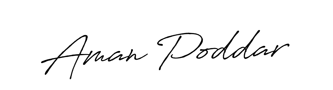 Create a beautiful signature design for name Aman Poddar. With this signature (Antro_Vectra_Bolder) fonts, you can make a handwritten signature for free. Aman Poddar signature style 7 images and pictures png