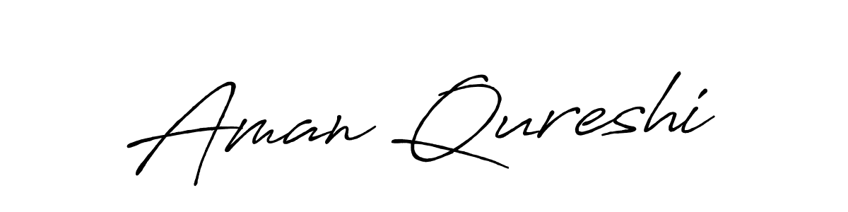 How to make Aman Qureshi name signature. Use Antro_Vectra_Bolder style for creating short signs online. This is the latest handwritten sign. Aman Qureshi signature style 7 images and pictures png