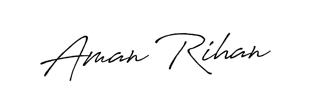 This is the best signature style for the Aman Rihan name. Also you like these signature font (Antro_Vectra_Bolder). Mix name signature. Aman Rihan signature style 7 images and pictures png