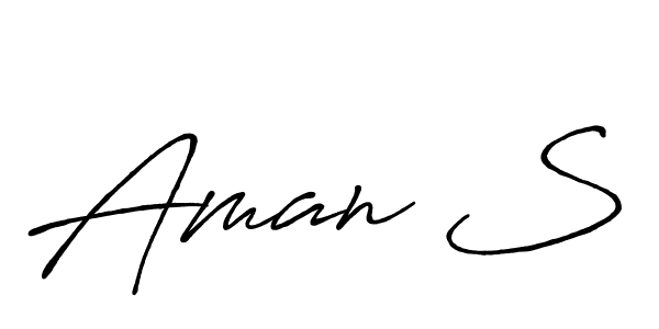 You should practise on your own different ways (Antro_Vectra_Bolder) to write your name (Aman S) in signature. don't let someone else do it for you. Aman S signature style 7 images and pictures png