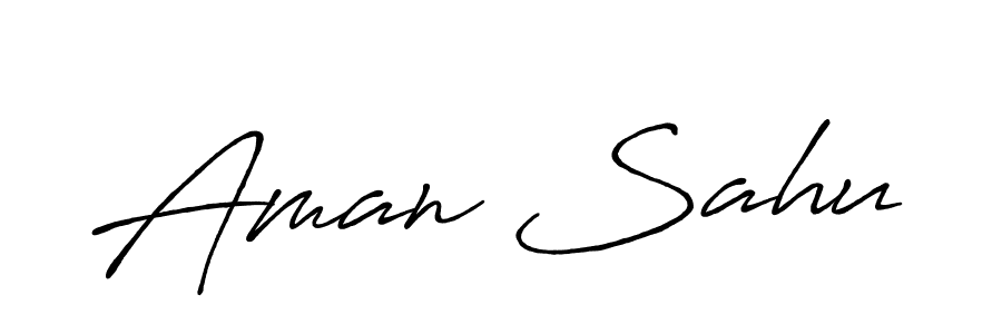 How to make Aman Sahu signature? Antro_Vectra_Bolder is a professional autograph style. Create handwritten signature for Aman Sahu name. Aman Sahu signature style 7 images and pictures png