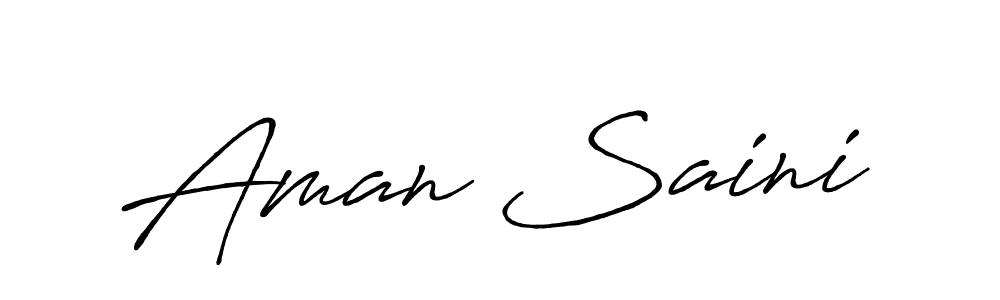 Make a short Aman Saini signature style. Manage your documents anywhere anytime using Antro_Vectra_Bolder. Create and add eSignatures, submit forms, share and send files easily. Aman Saini signature style 7 images and pictures png