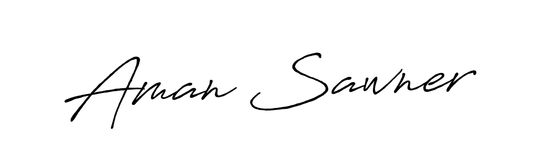 Create a beautiful signature design for name Aman Sawner. With this signature (Antro_Vectra_Bolder) fonts, you can make a handwritten signature for free. Aman Sawner signature style 7 images and pictures png