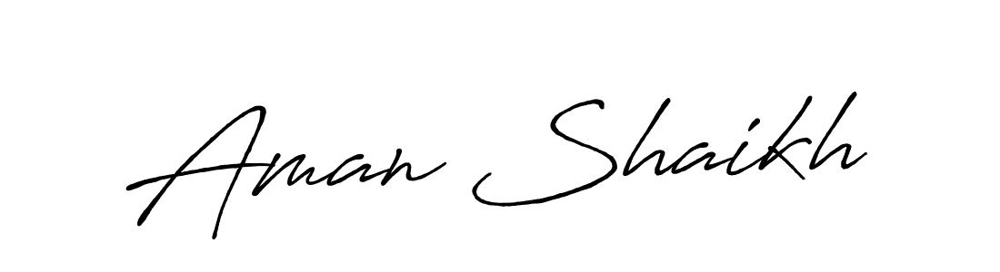 How to make Aman Shaikh signature? Antro_Vectra_Bolder is a professional autograph style. Create handwritten signature for Aman Shaikh name. Aman Shaikh signature style 7 images and pictures png