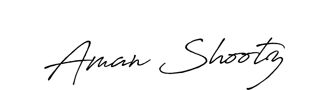 The best way (Antro_Vectra_Bolder) to make a short signature is to pick only two or three words in your name. The name Aman Shootz include a total of six letters. For converting this name. Aman Shootz signature style 7 images and pictures png