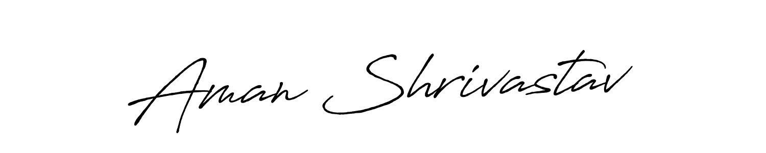 You should practise on your own different ways (Antro_Vectra_Bolder) to write your name (Aman Shrivastav) in signature. don't let someone else do it for you. Aman Shrivastav signature style 7 images and pictures png