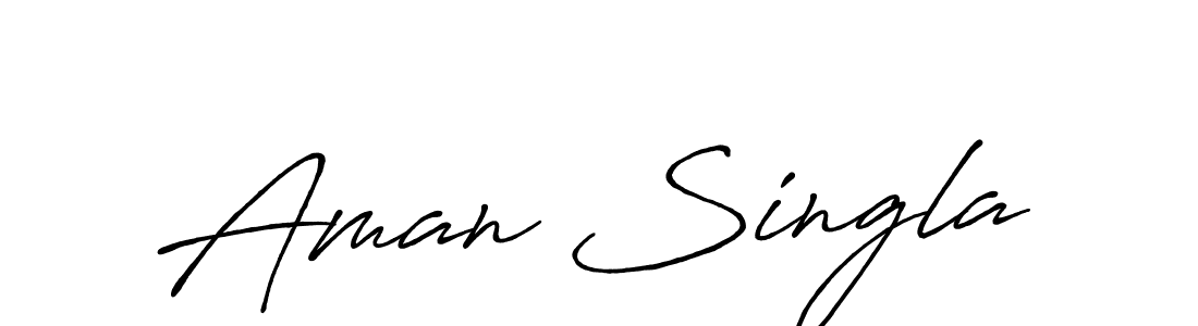 Create a beautiful signature design for name Aman Singla. With this signature (Antro_Vectra_Bolder) fonts, you can make a handwritten signature for free. Aman Singla signature style 7 images and pictures png