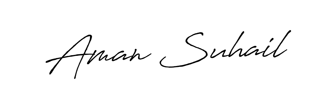 You should practise on your own different ways (Antro_Vectra_Bolder) to write your name (Aman Suhail) in signature. don't let someone else do it for you. Aman Suhail signature style 7 images and pictures png