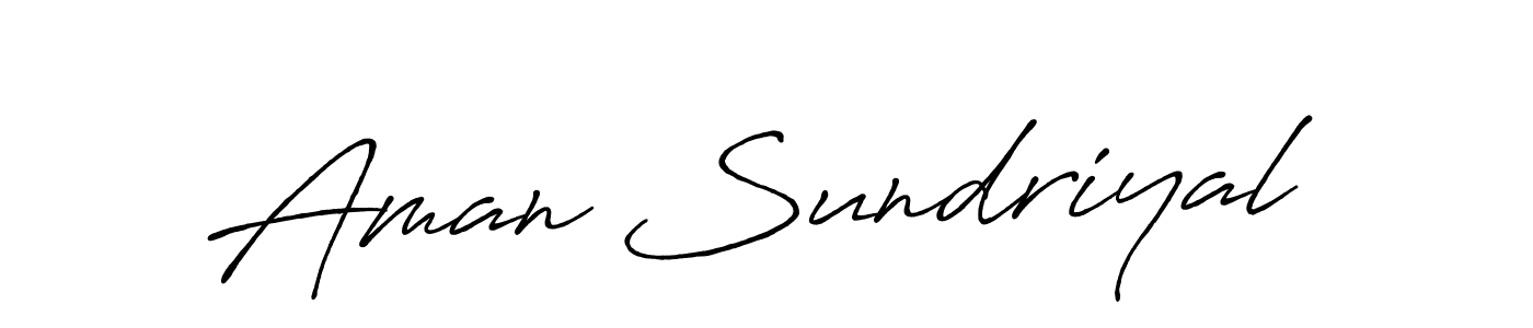 It looks lik you need a new signature style for name Aman Sundriyal. Design unique handwritten (Antro_Vectra_Bolder) signature with our free signature maker in just a few clicks. Aman Sundriyal signature style 7 images and pictures png