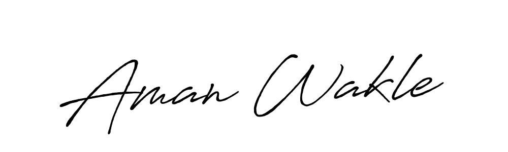 Design your own signature with our free online signature maker. With this signature software, you can create a handwritten (Antro_Vectra_Bolder) signature for name Aman Wakle. Aman Wakle signature style 7 images and pictures png